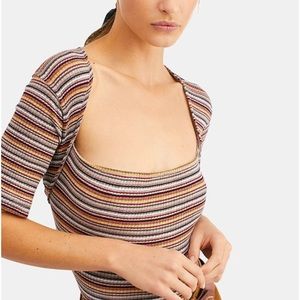 SOLD Free people grey striped top